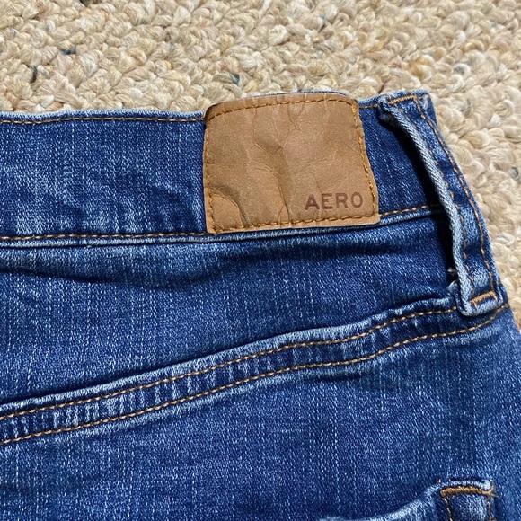 Aeropostale Blue Distressed Denim Skirt - Picture 3 of 5